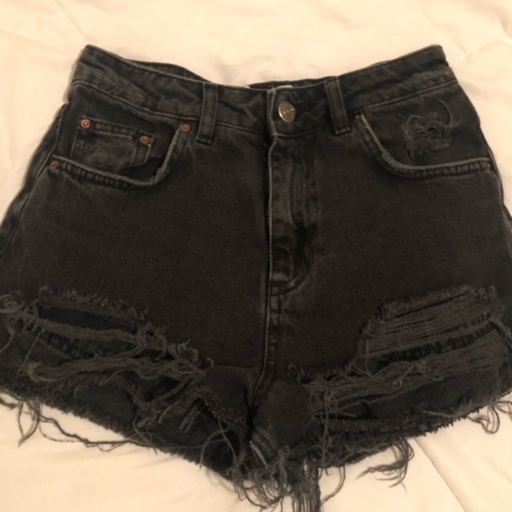 Top shop Moto Mom distressed Shorts